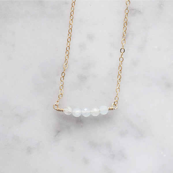 Amara Gemstone Necklace - Aquamarine