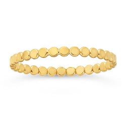 Flat dots gold stacking ring