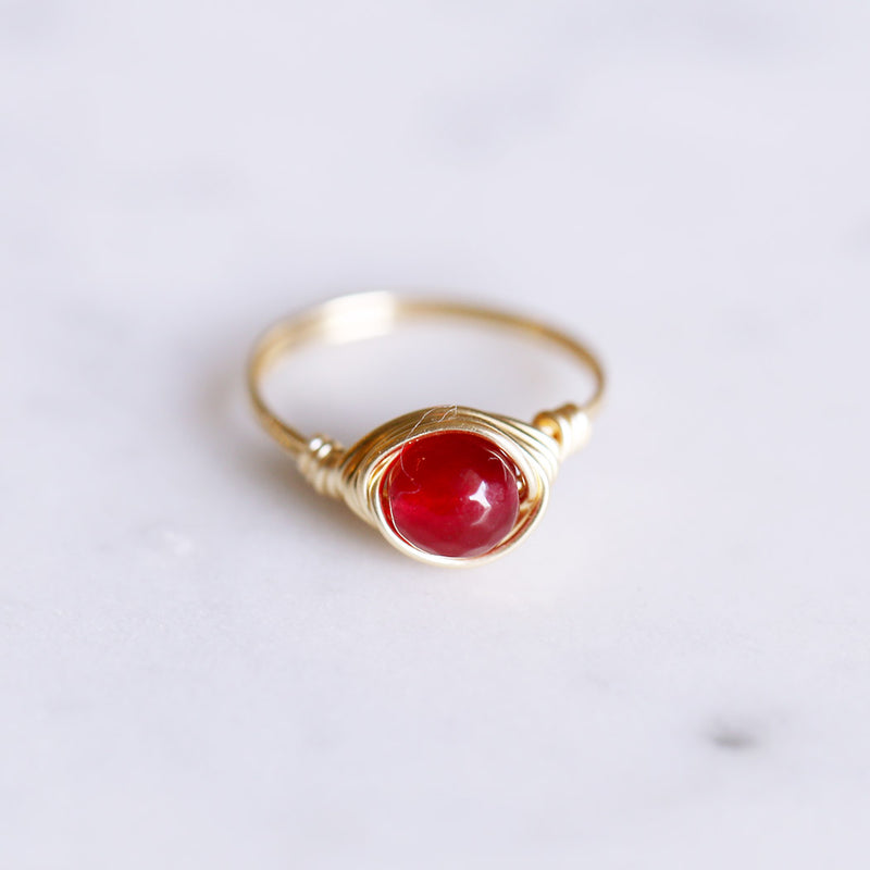 Cherry Jade Ring