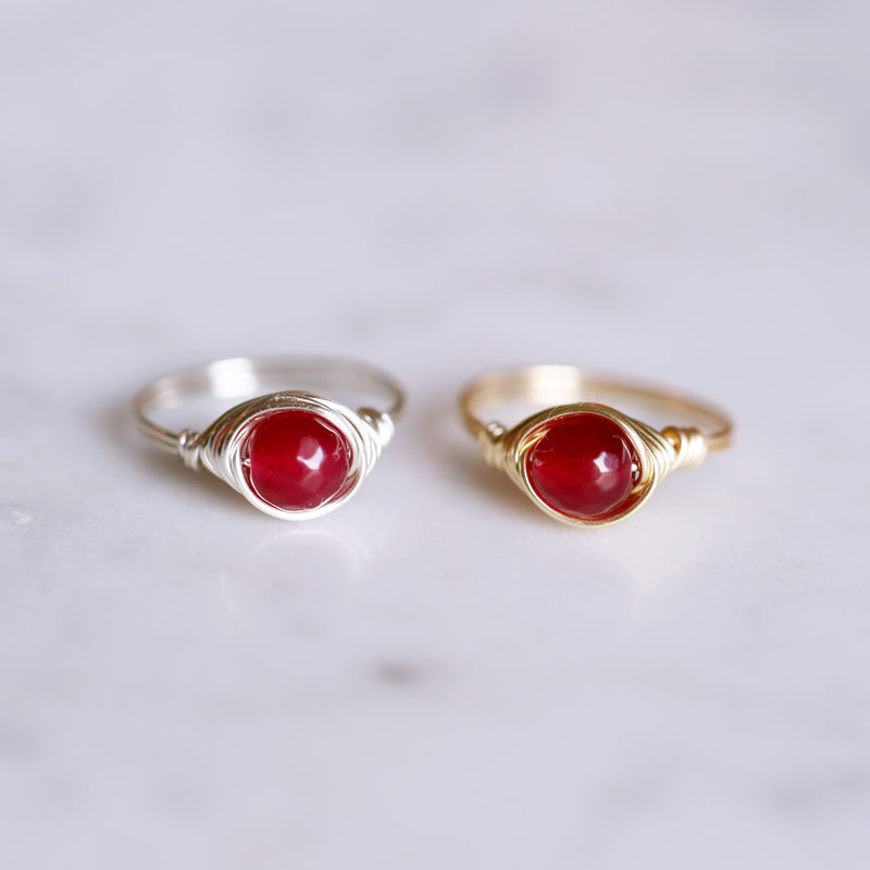 Cherry Jade Ring