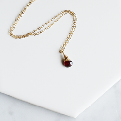 Dainty Garnet Necklace