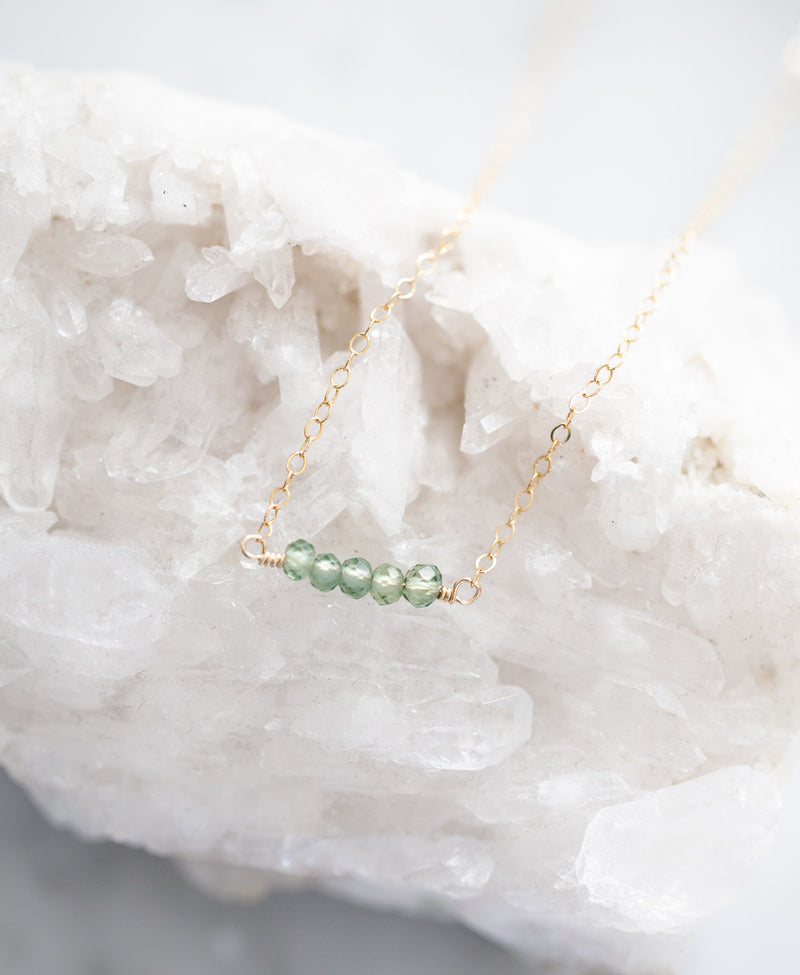 Amara Gemstone Necklace - Green Apatite
