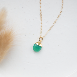 The Irene Necklace - Green Chalcedony