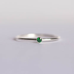 CZ May Birthstone Ring