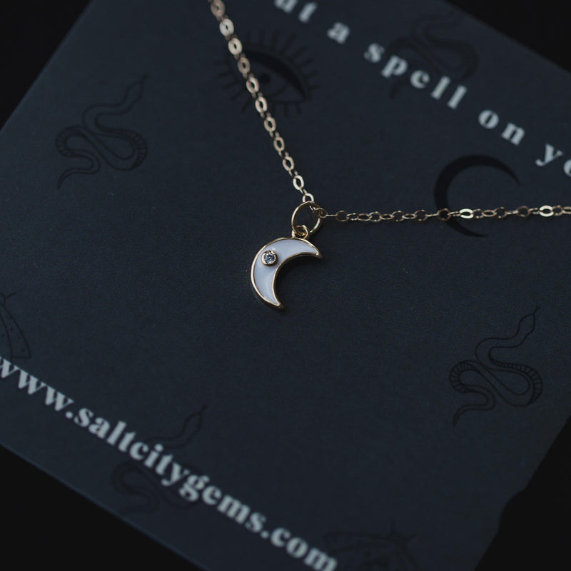 The Moon Child Necklace - White