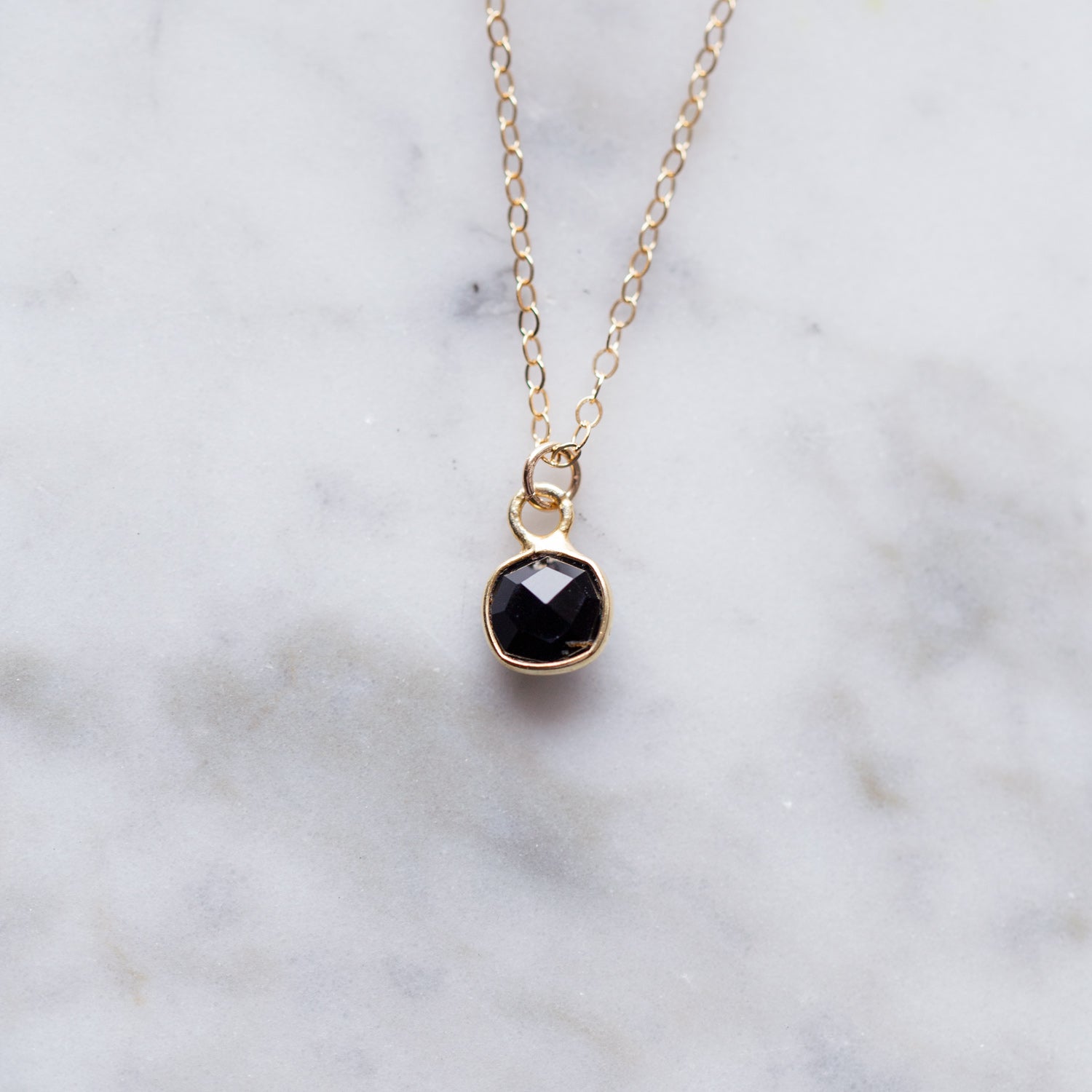 Minimal Onyx Pendant Necklace – Salt City Gems