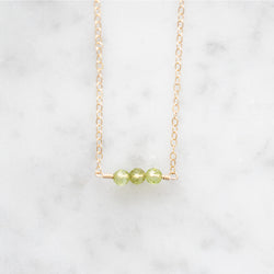 Amara Gemstone Necklace - Peridot