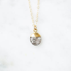 The Irene Necklace - Tourmalinated Quartz